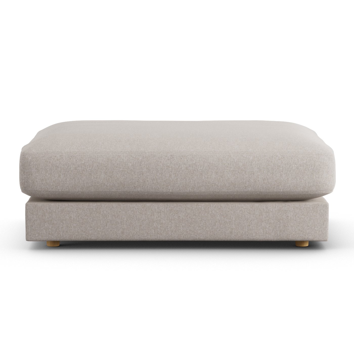 Habitat Ayr Fabric Footstool - Stone 