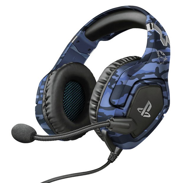 Buy Trust Gxt 4 Forze B Ps4 Ps5 Pc Headset Blue Camo Gaming Headsets Argos