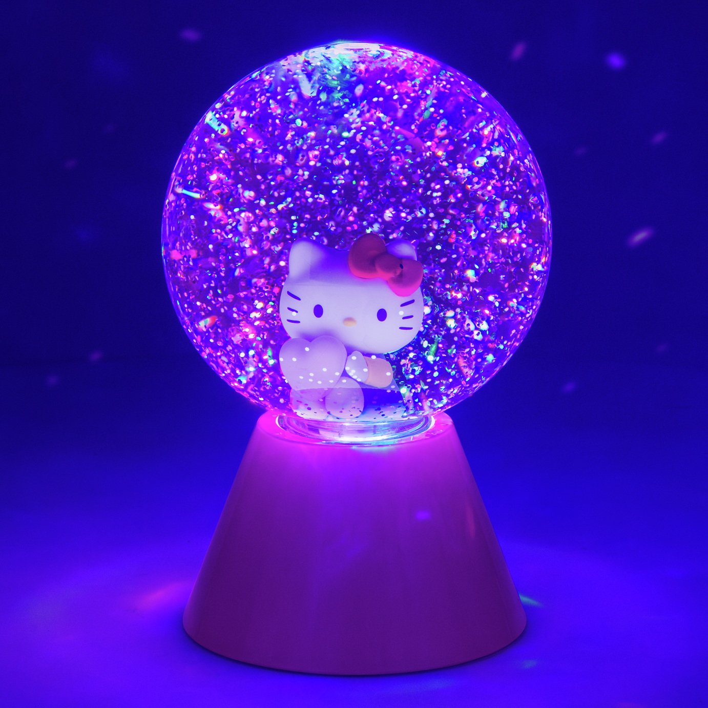 Hello Kitty Glitter Ball LED Novelty Light - Multicoloured