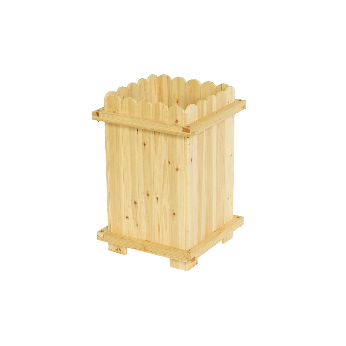 Argos Home Scalloped Edge Wooden Planter