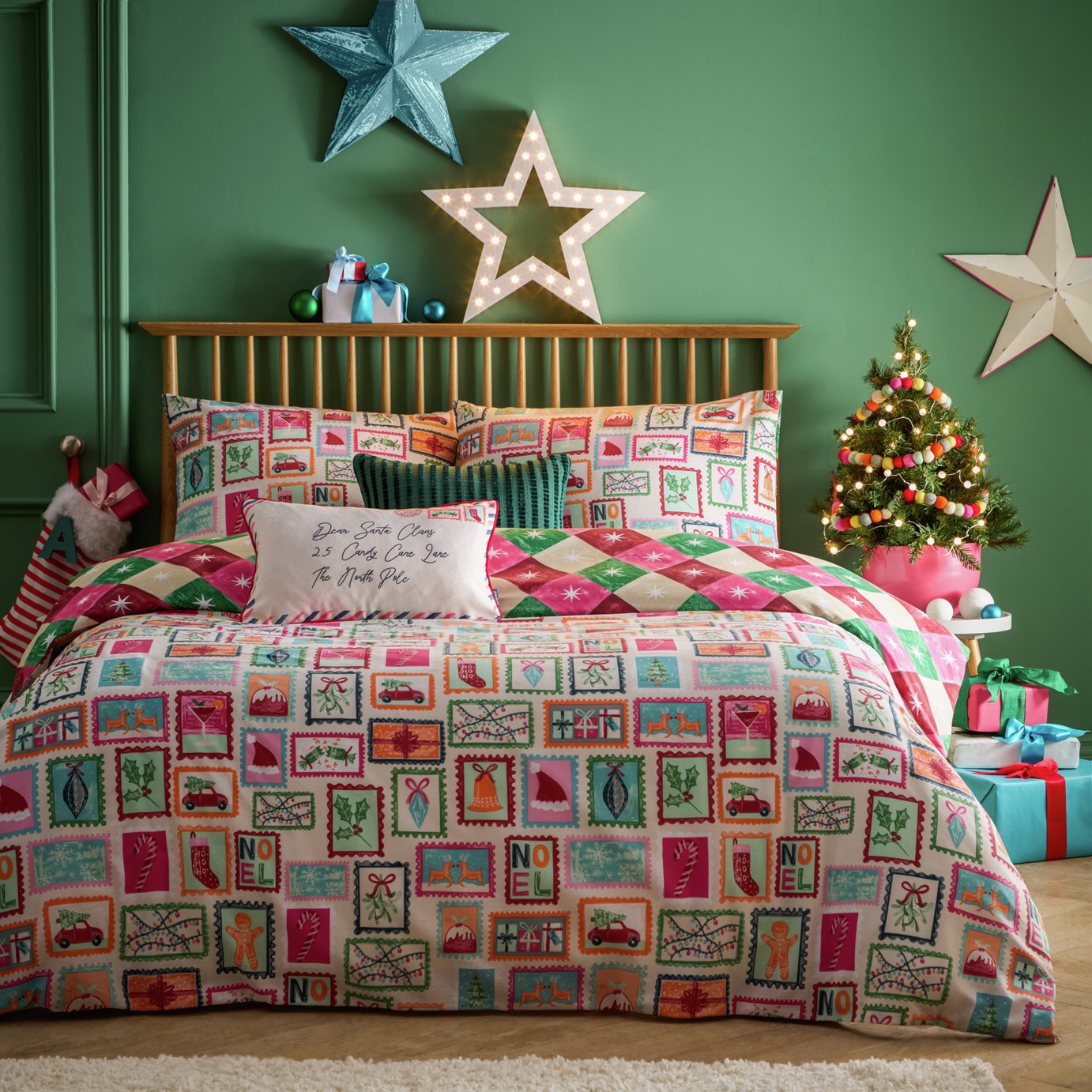 furn Dear Santa Bedding Set - Double