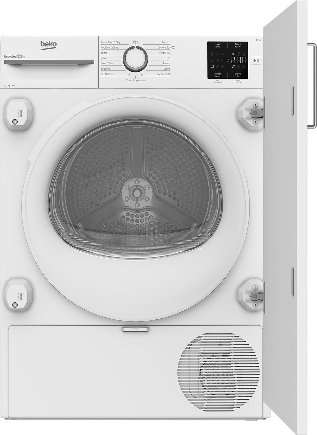 Beko NTIKP71131W 7KG Integrated Heat Pump Tumble Dryer-White