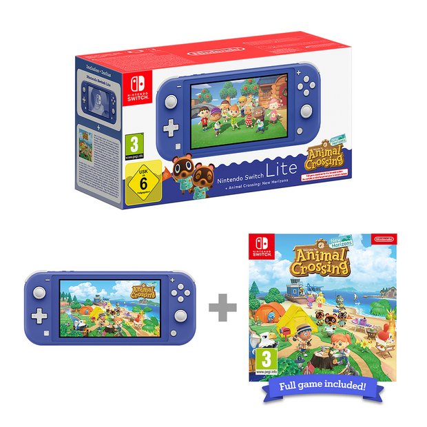 Buy Nintendo Switch Lite Blue Animal Crossing NH Bundle