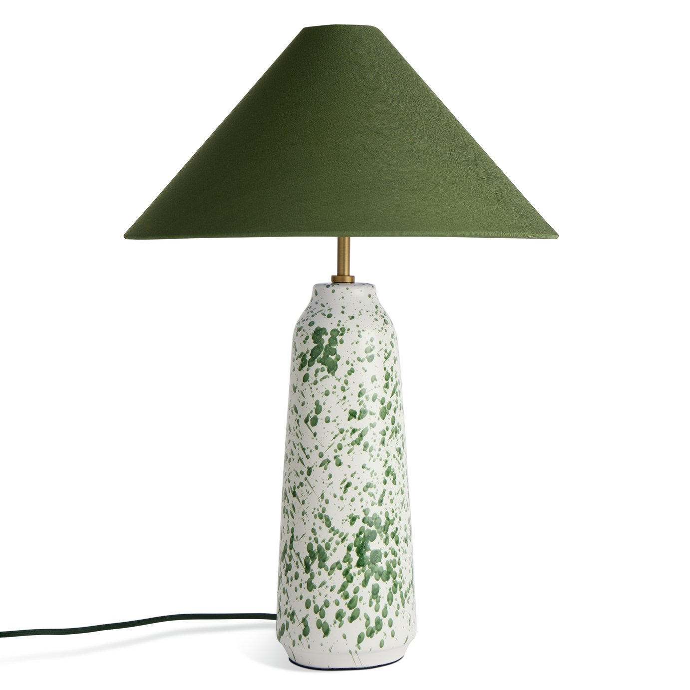 Habitat Jaxx Ceramic Table Lamp - Green & White