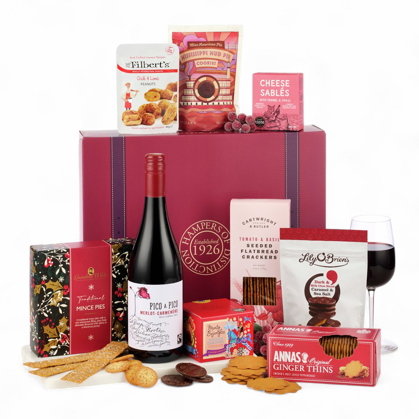 Spicers Of Hythe The Redsleeves Wine Hamper Gift Box