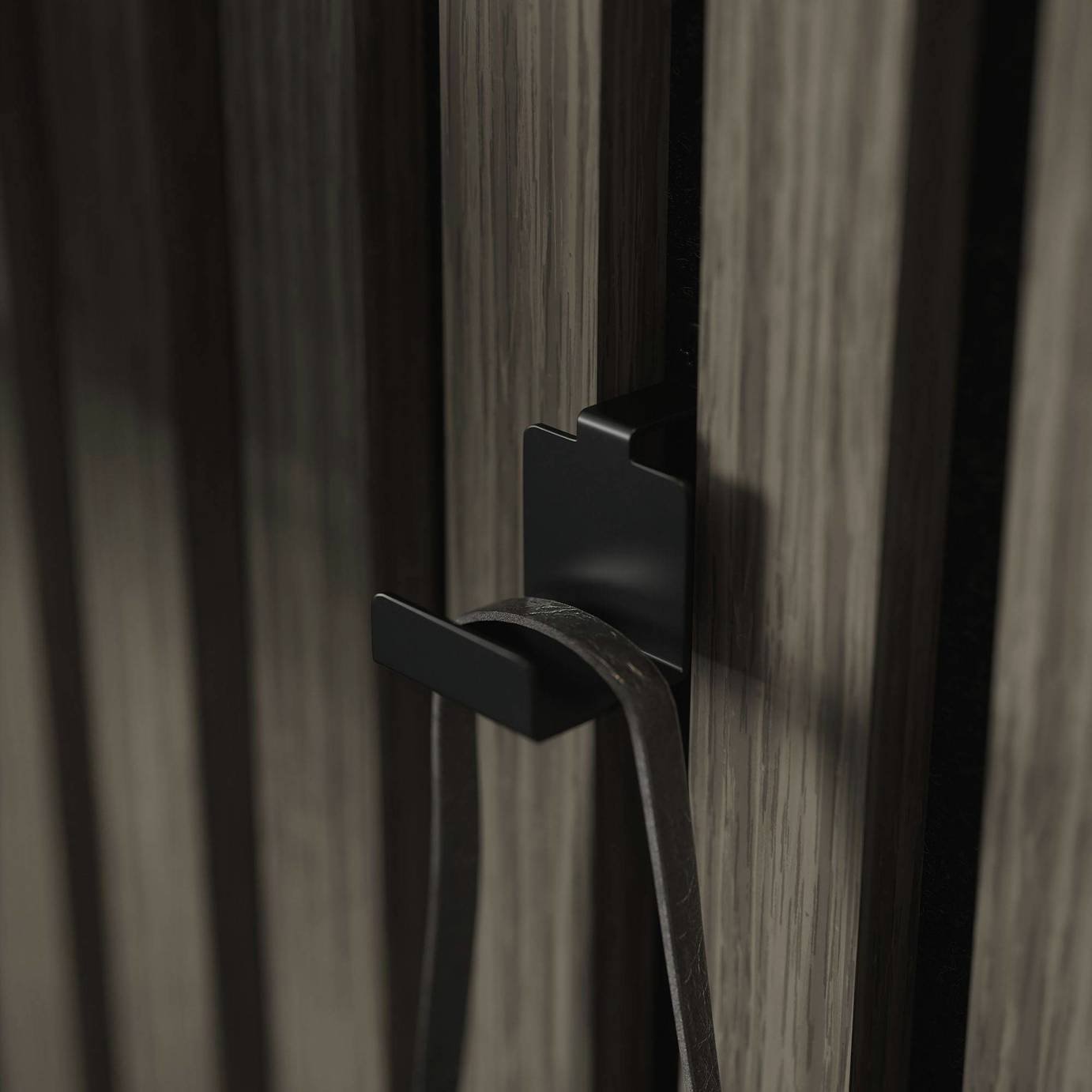 Kraus Pack of 2 Metal Wall Panel Hooks - Black