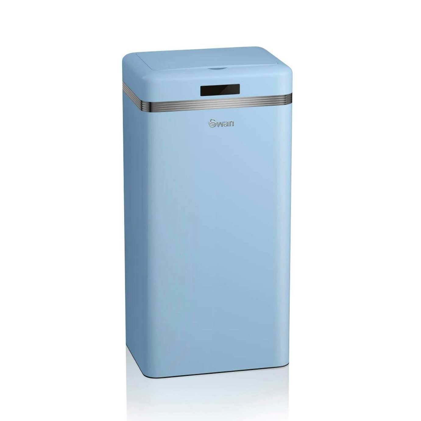 Swan 45L Retro Square Sensor Bin - Blue