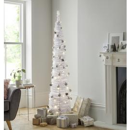 Argos Home 6ft Pop Up Pre-Lit Christmas Tree - White