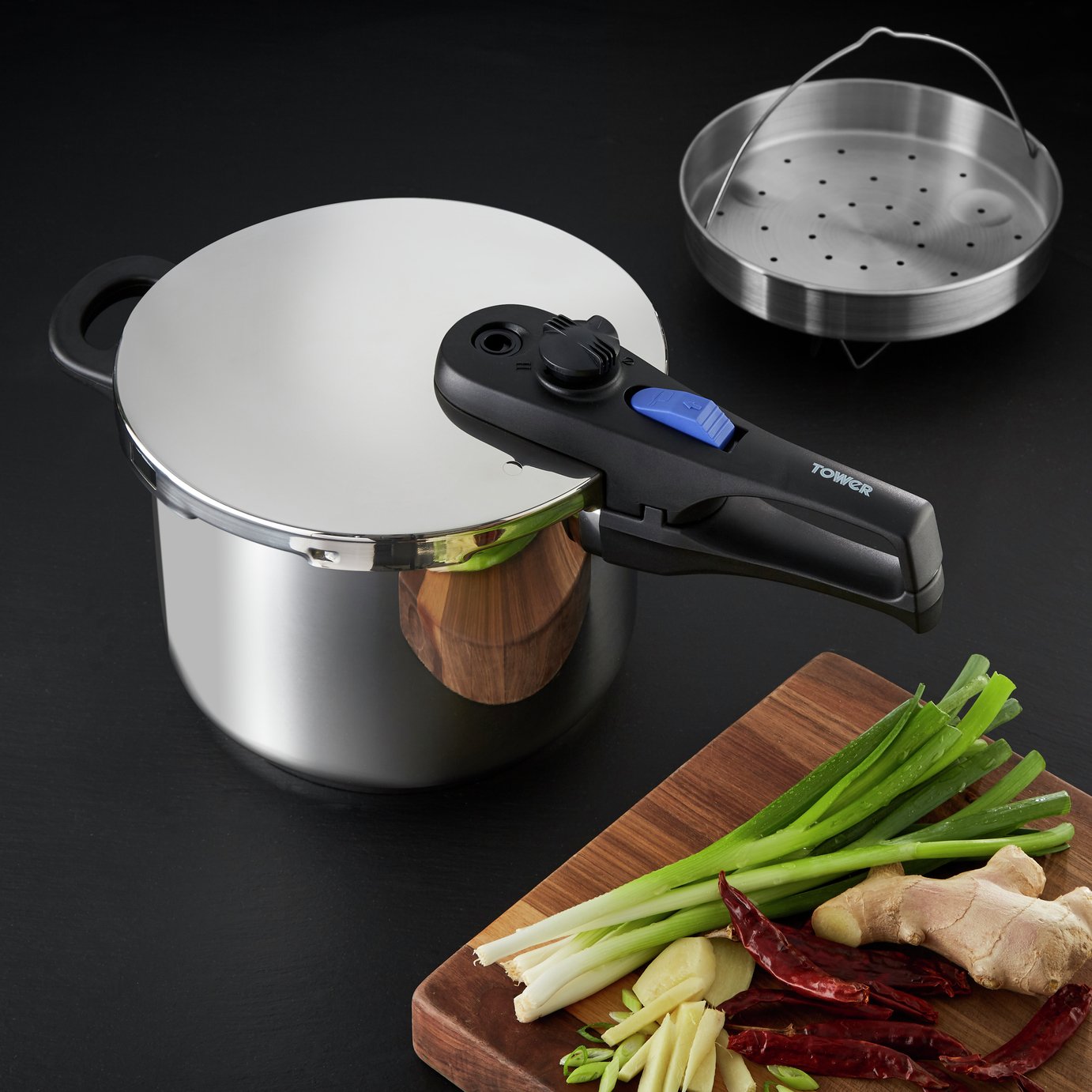 Tower 6 Litre Express Stainless Steel Pressure Cooker