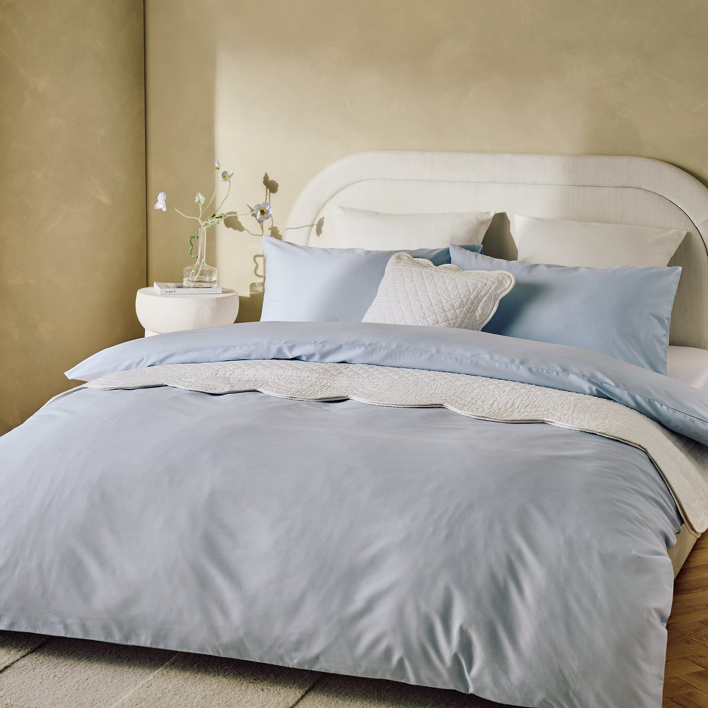 Habitat Plain Pale Blue Bedding Set