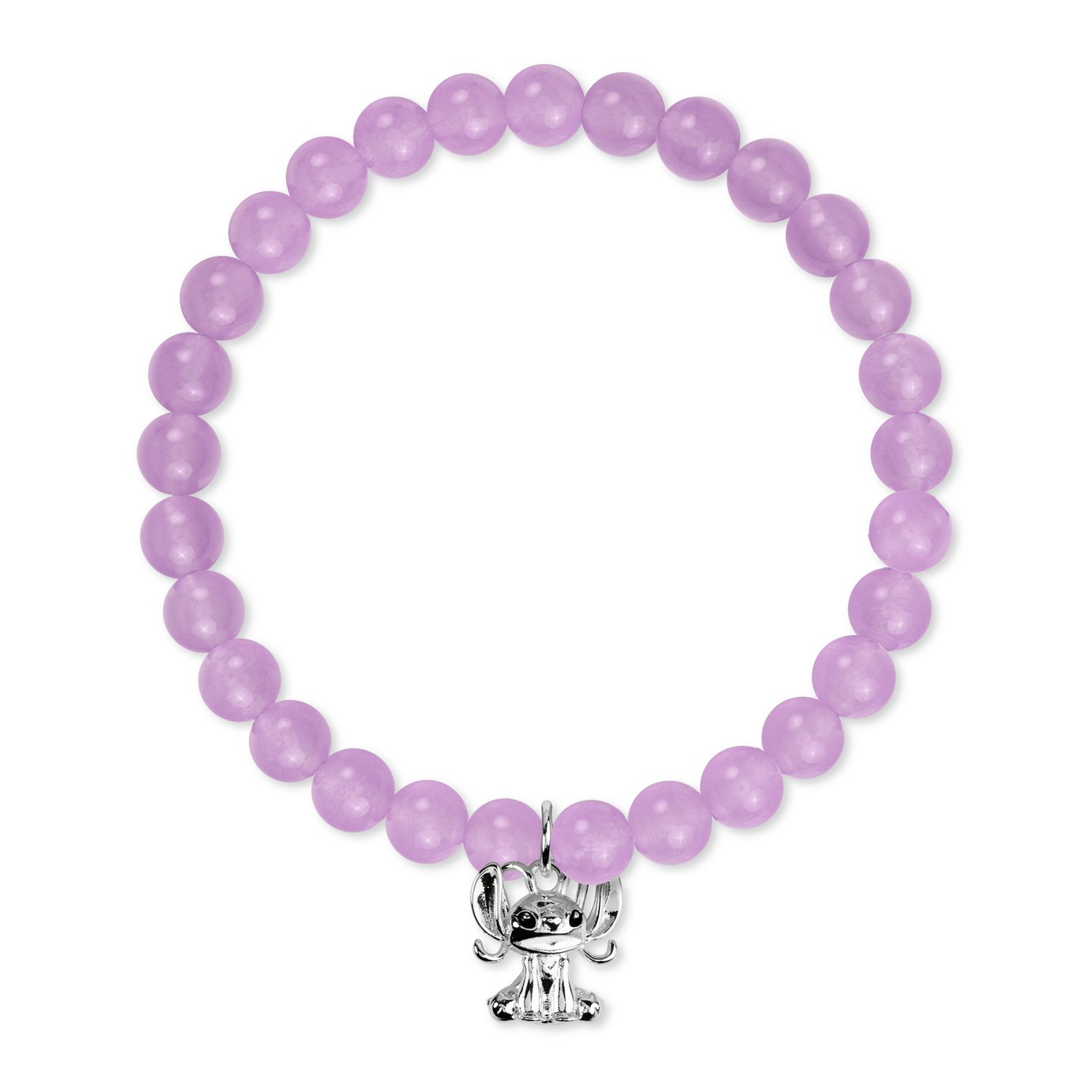 Disney Lilo and Stitch Silver Charm Beaded Bracelet