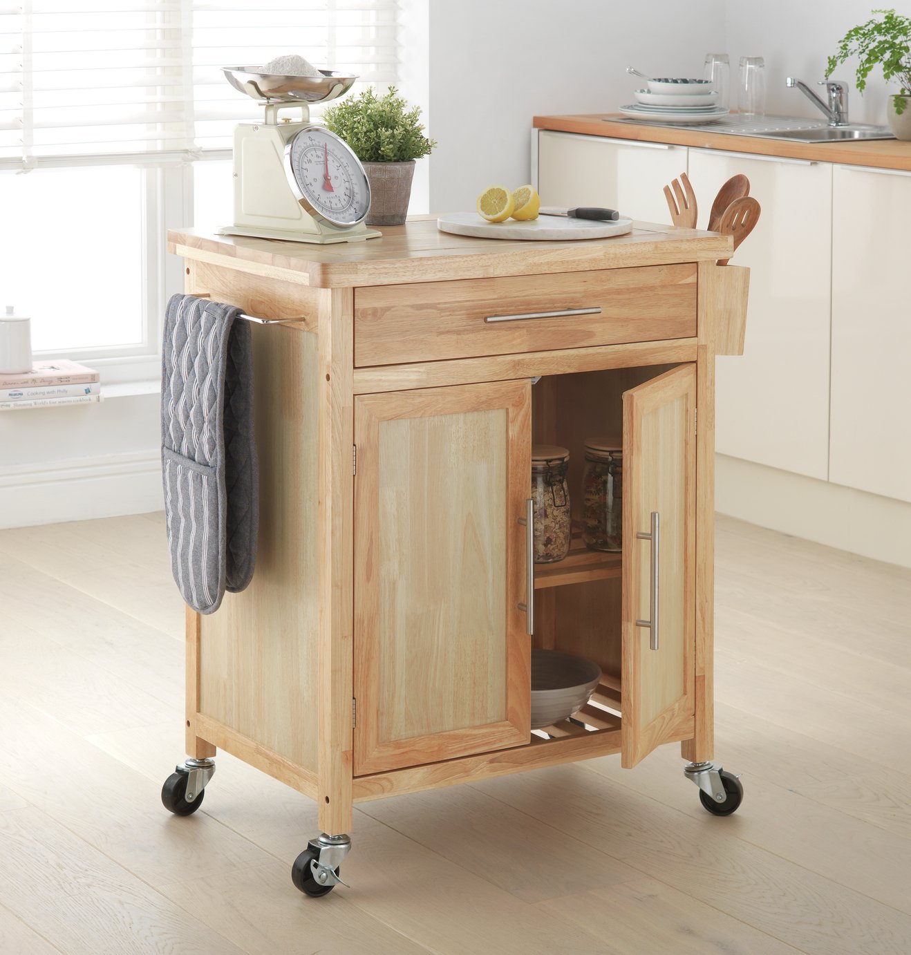Argos Home Tollerton Wooden Kitchen Trolley