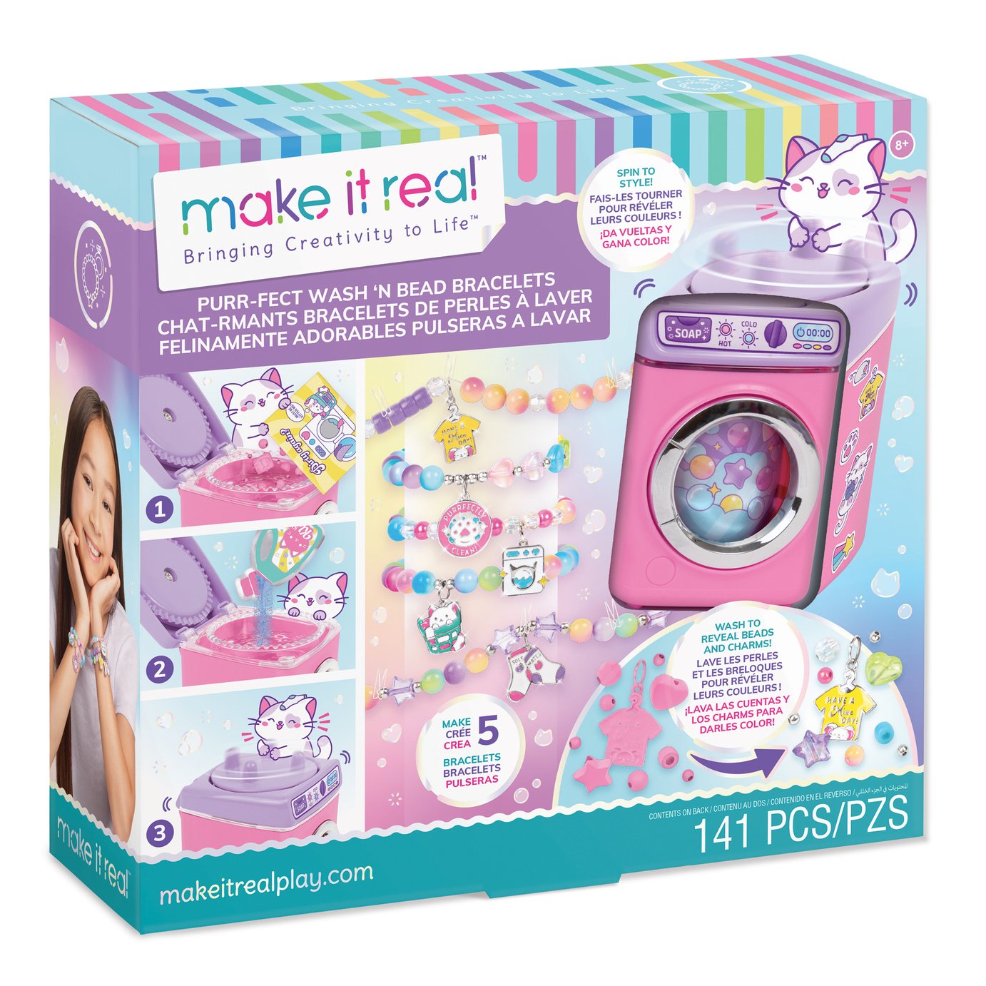 Make it Real Purr-fect Wash and Bead Bracelet Kit