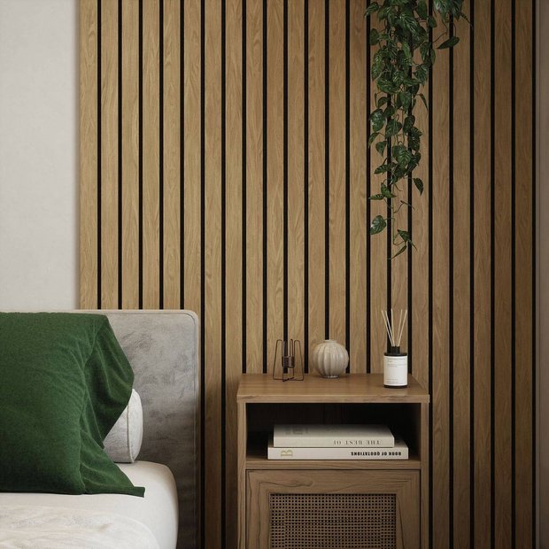 Buy Kraus Lux Natural Oak Wood Veneer Wall Panel - 2.4m