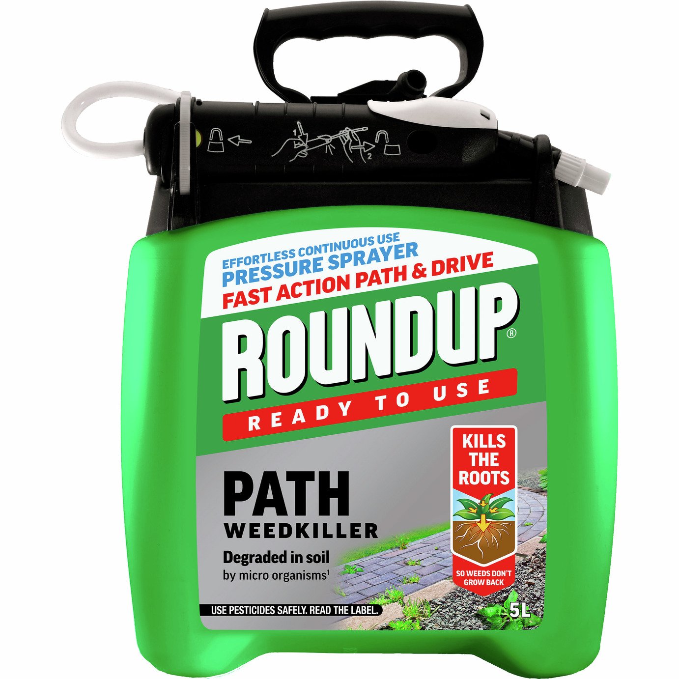 Roundup Pump And Go Ready to Use Path Weedkiller - 5L