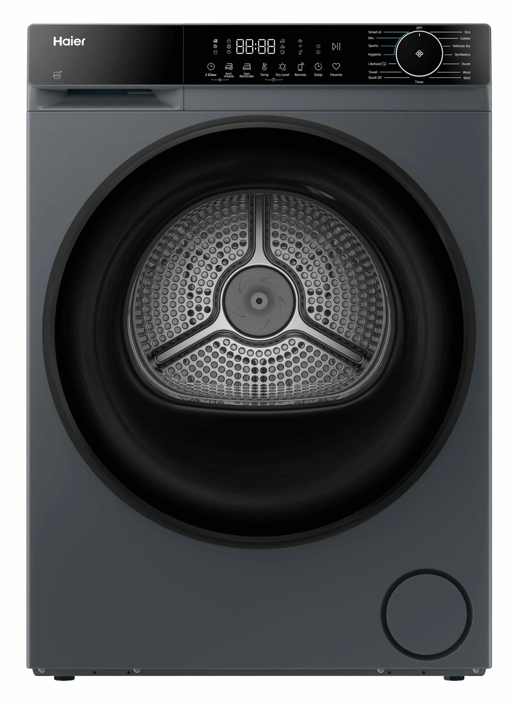 Haier HD90 D357U1G UK 9KG Heat Pump Tumble Dryer - Graphite