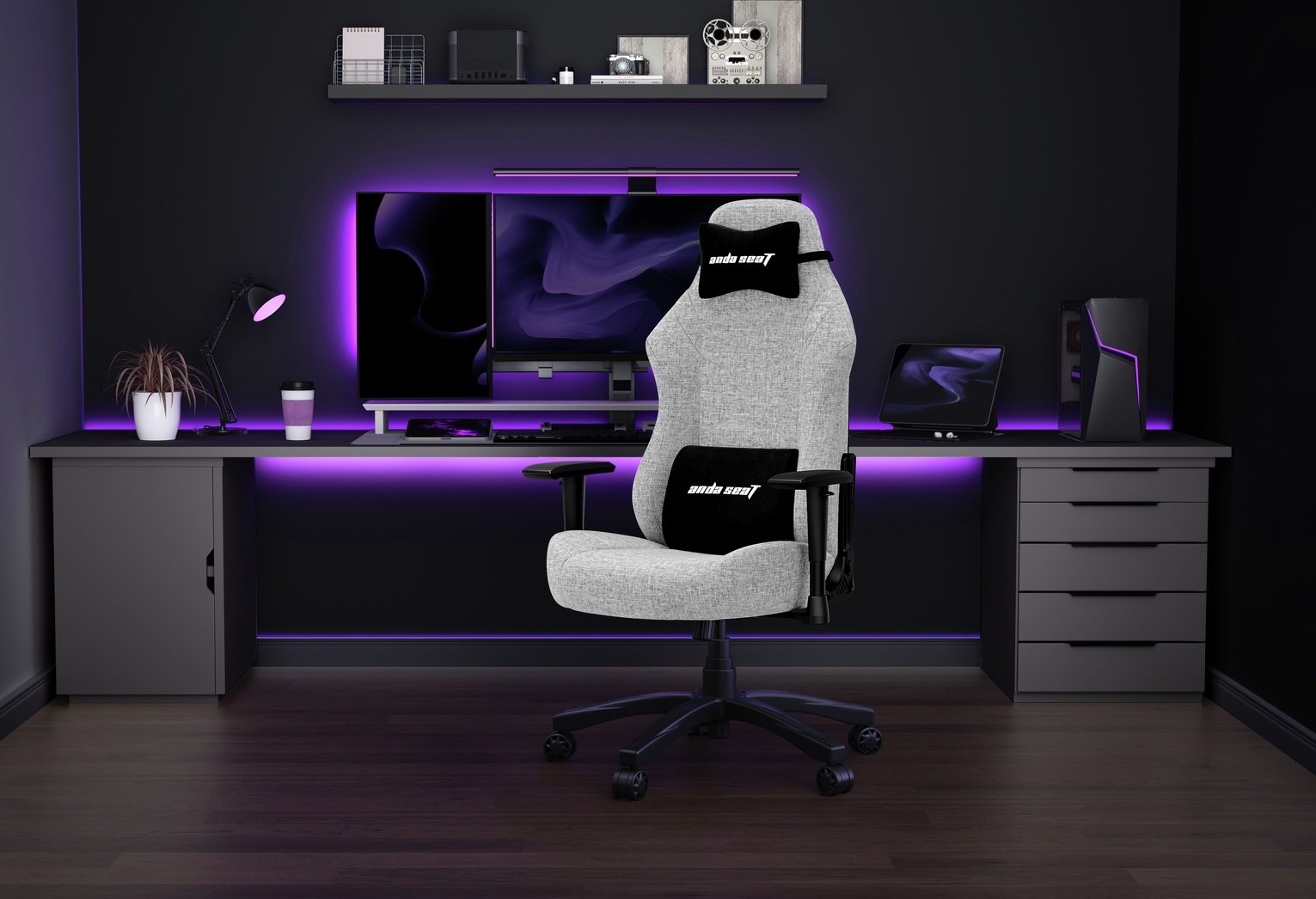 Anda Seat Luna Series Fabric Gaming Chair - Grey