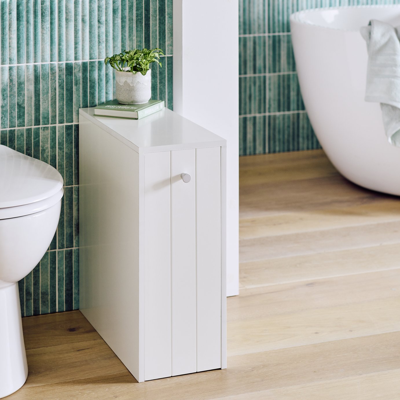 Argos Home Toilet Roll Holder & Storage Unit - White