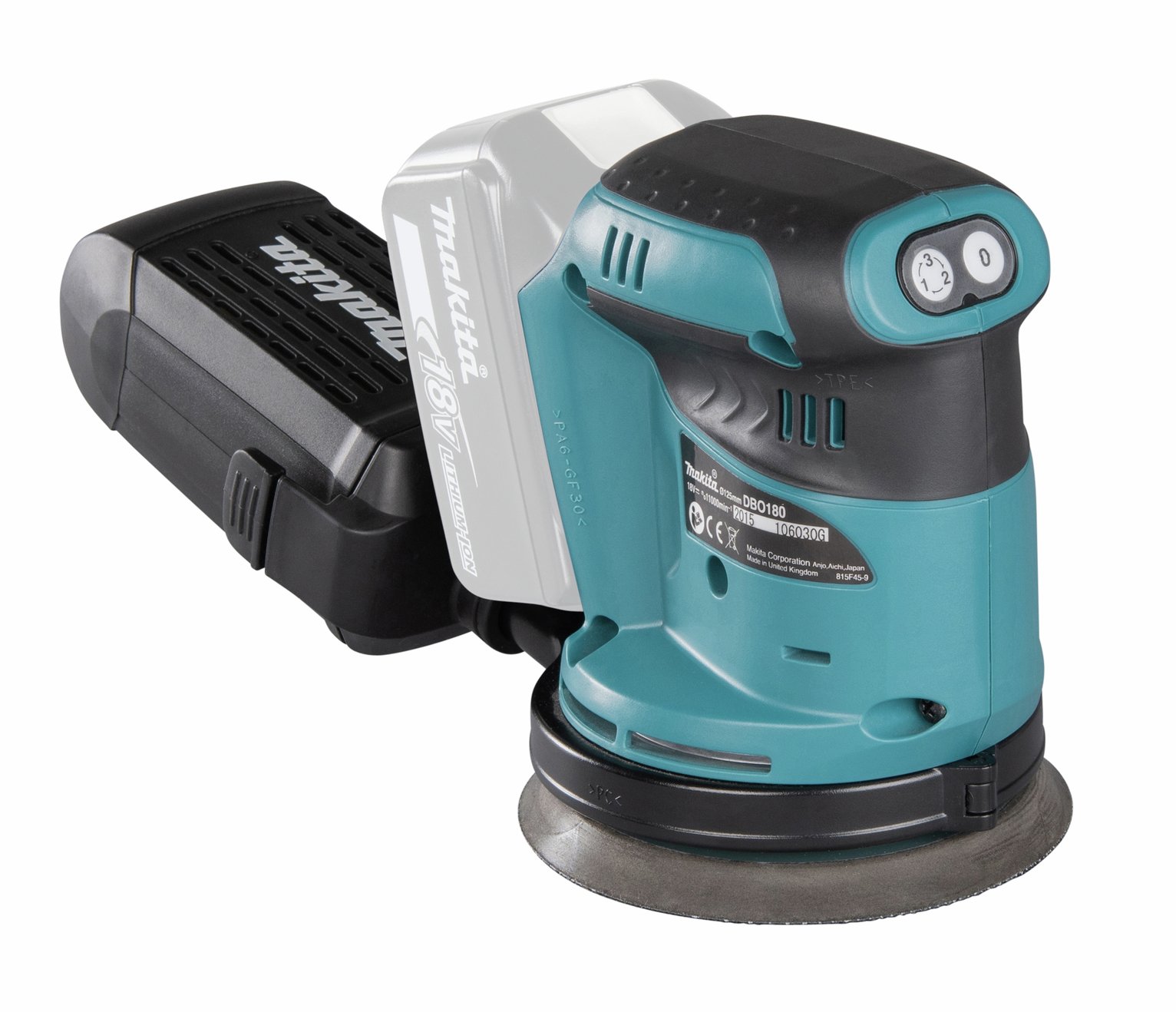 Makita 3-Speed Cordless Random Orbital Sander - 18V