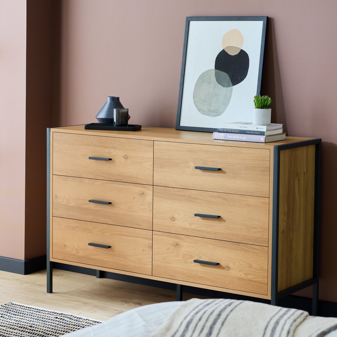 Argos Home Loft Living 6 Drawer Chest - Oak