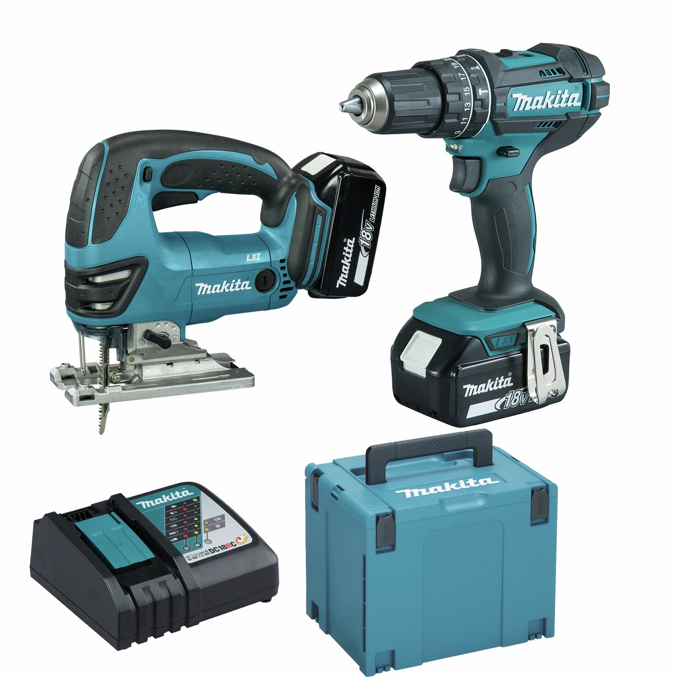 Makita LXT Cordless Combi Drill & Jigsaw Twin Pack - 18V