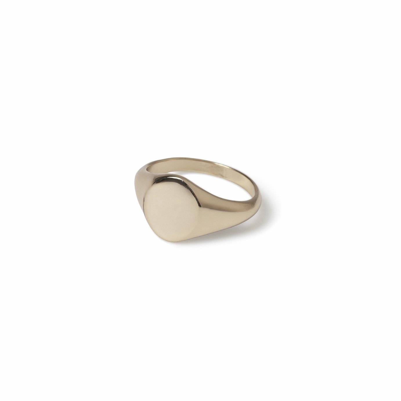 GOLD POLISHED SIGNET RING M/L