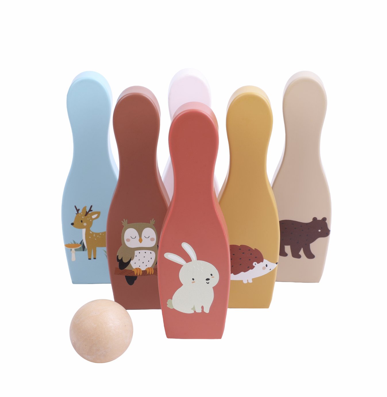 Chad Valley Wooden Garden Skittles Outdoor Game