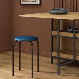 Argos Home Nyla Velvet Stacking Stool - Blue
