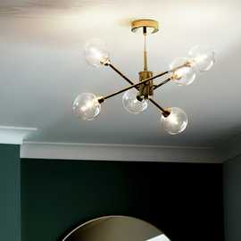 Habitat Sputnik Glass 6 Light Pendant Light – Gold