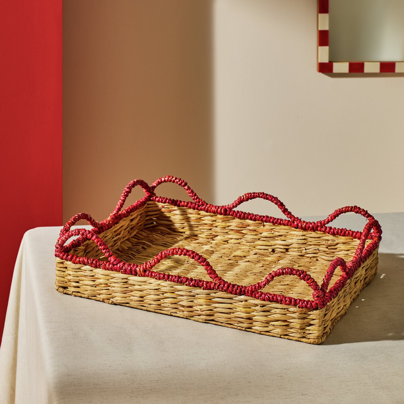 Habitat Woven Red Wiggle Edge Tray
