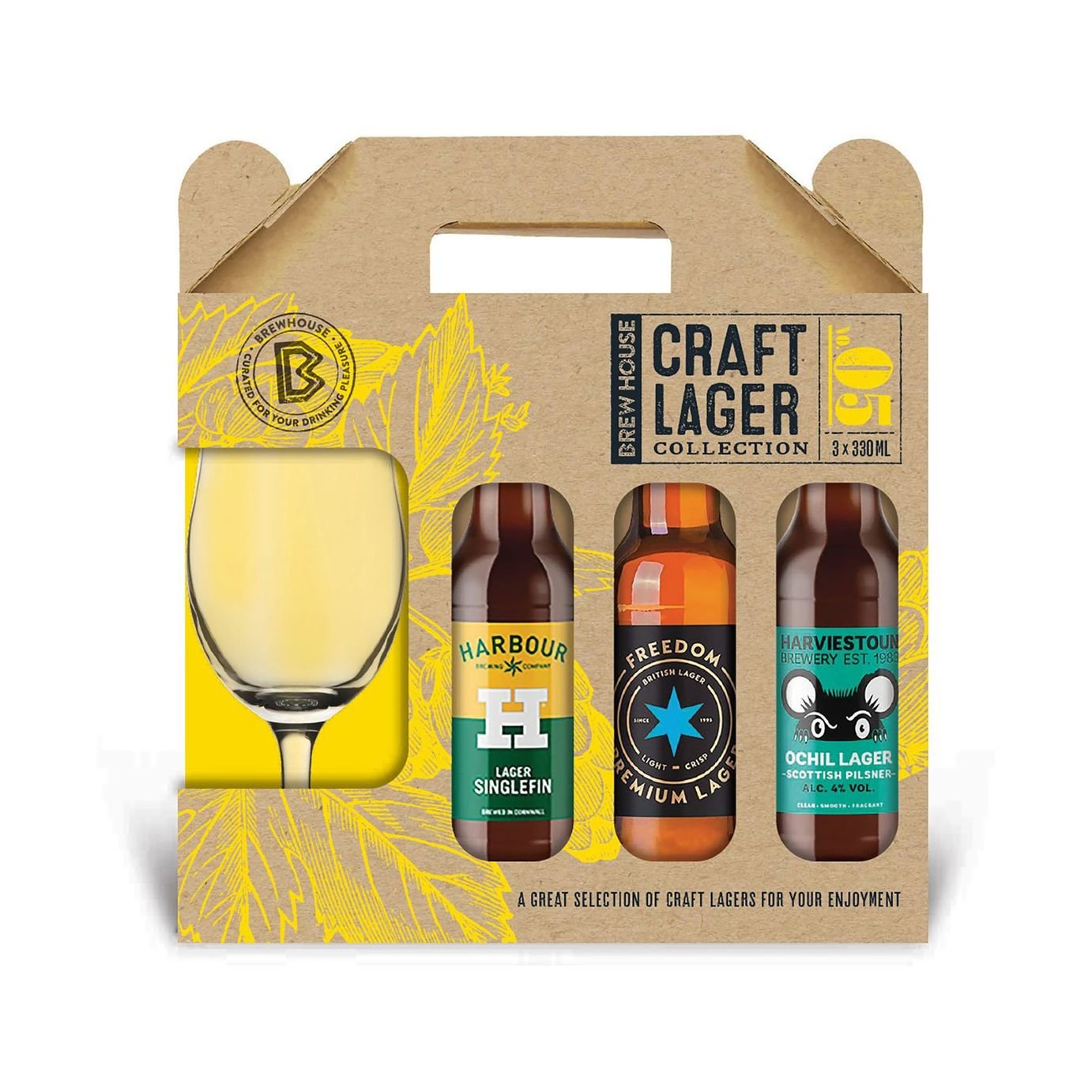 Blue Tree Craft Lager And Chalice Glass Gift Set