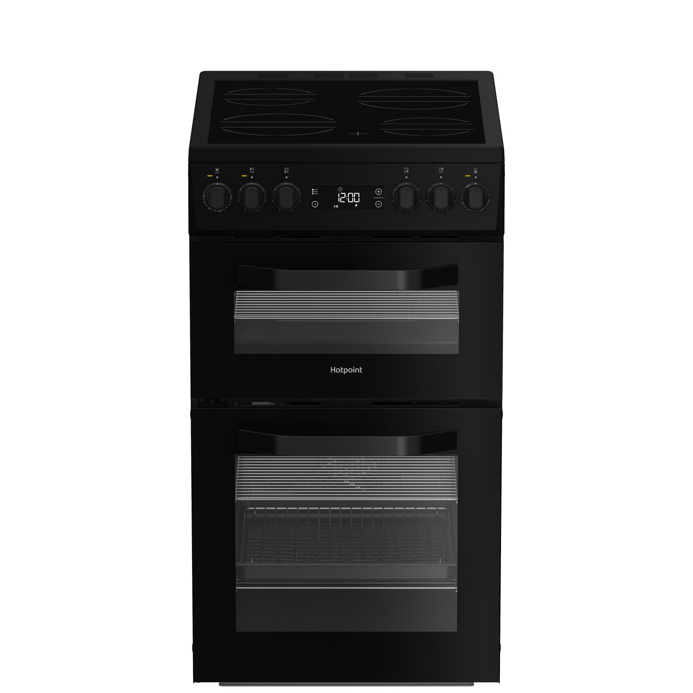 Hotpoint HDE5VDCB 50cm Double Oven Electric Cooker - Black