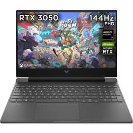 HP Victus 15.6in R7 16GB 512GB RTX3050 Laptop - Black