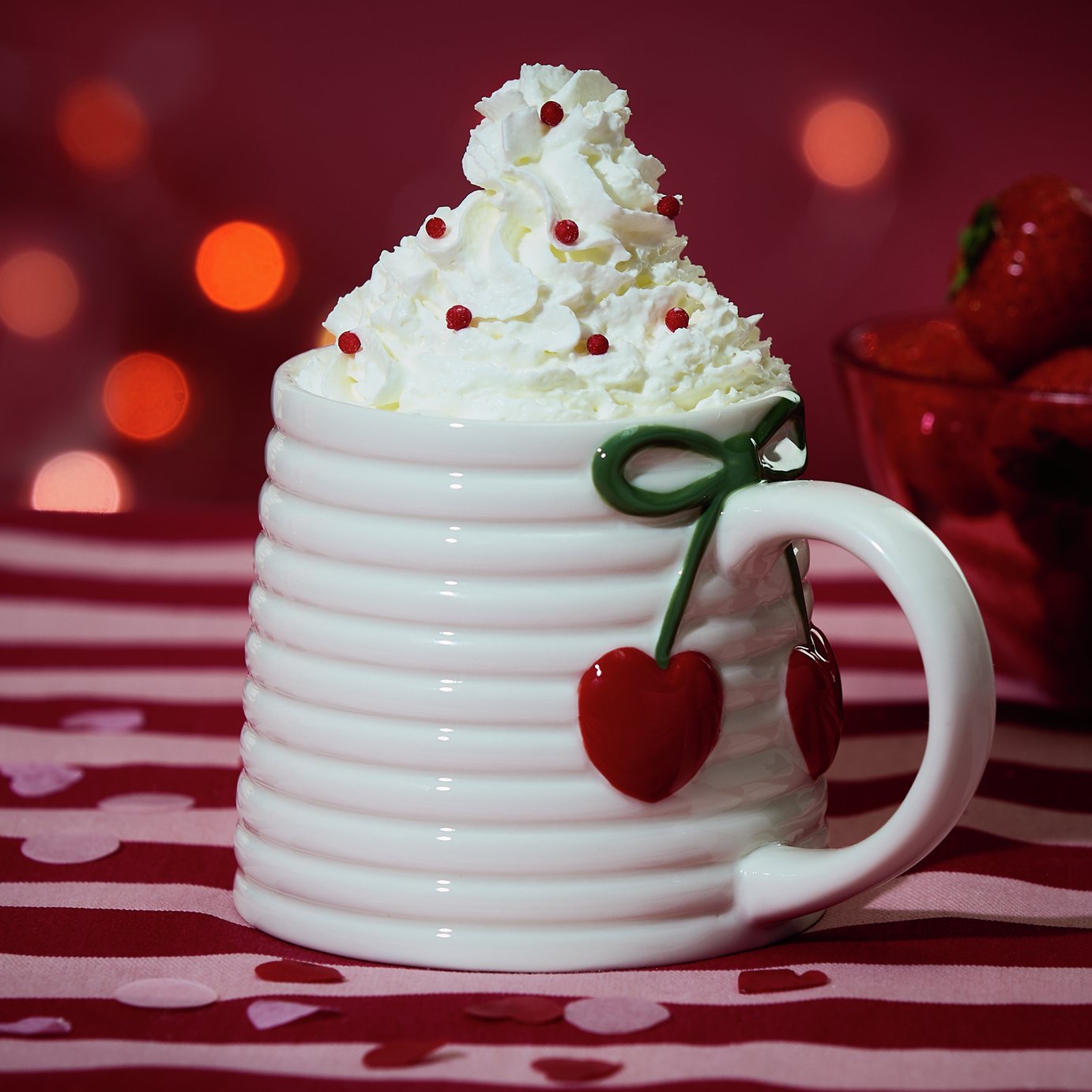 Argos Home Ribbed Finish Cherry Mug