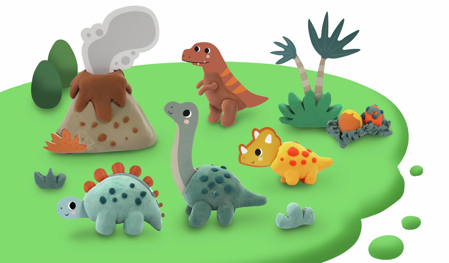 Chad Valley Create & Build Dino Drying Clay Set 