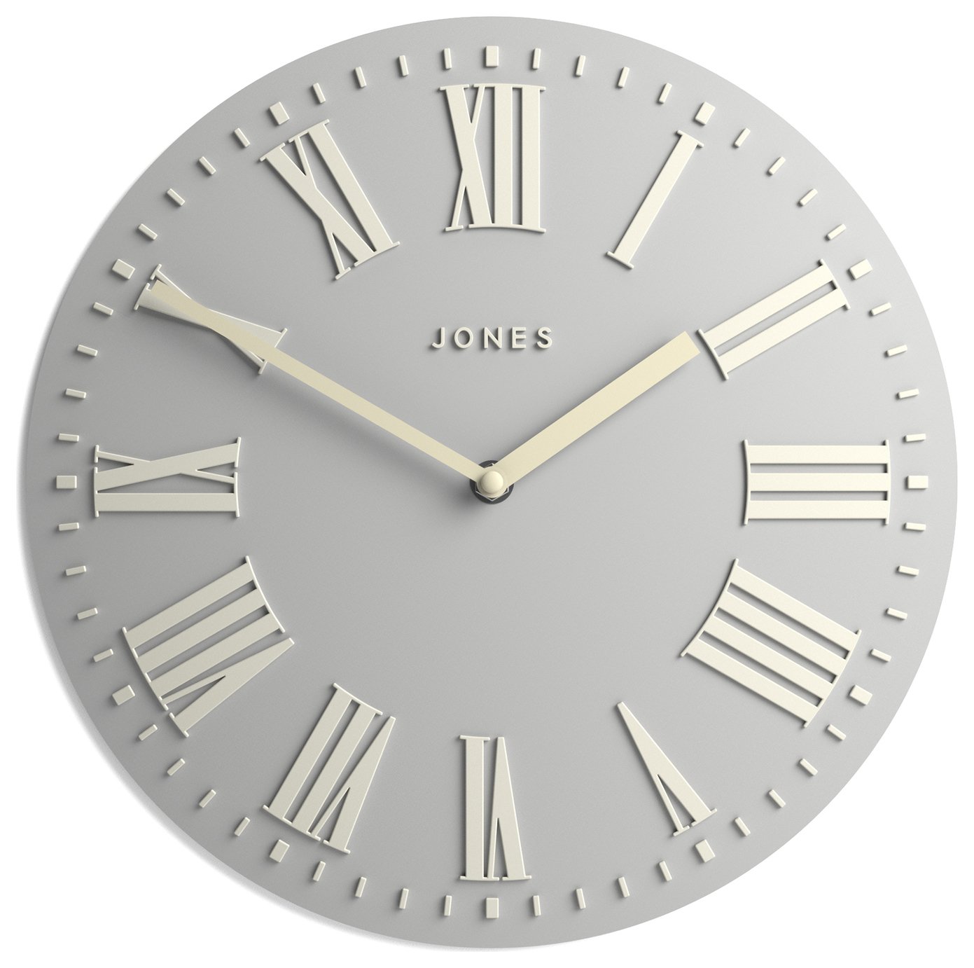 Jones Clocks Regal Wall Clock - Dove Grey