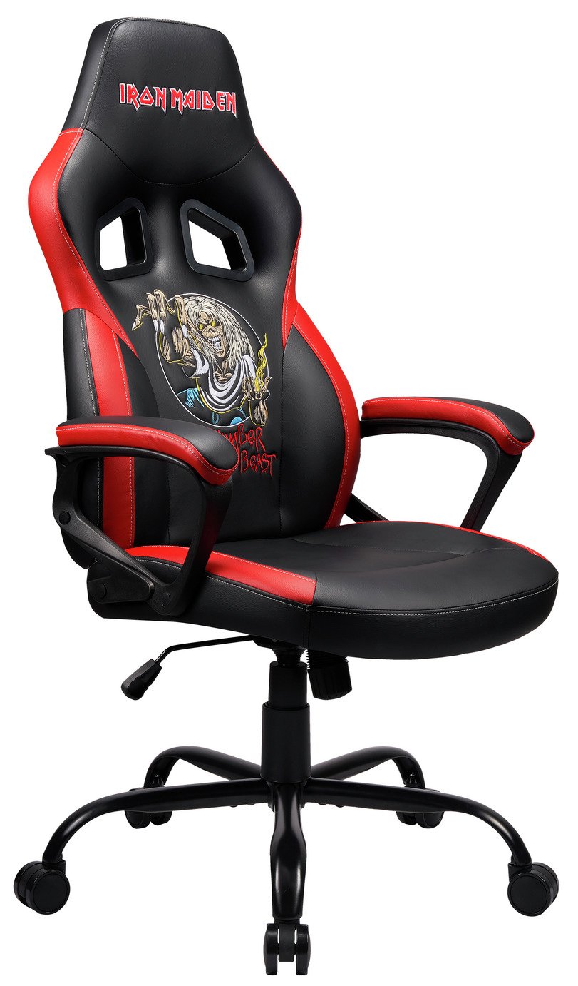 Subsonic Iron Maiden Gaming Chair - Black and Red