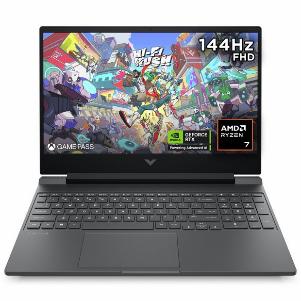 Buy HP Victus 15.6in R7 16GB 512GB RTX 4050 Gaming Laptop | Gaming laptops | Argos