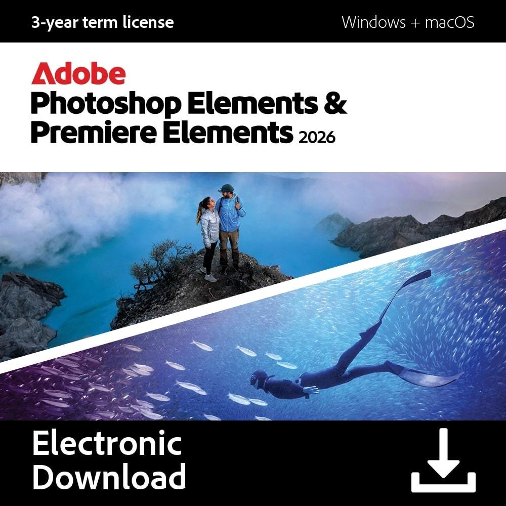 Adobe Photoshop & Premiere Elements 2026 1 User 3 Year