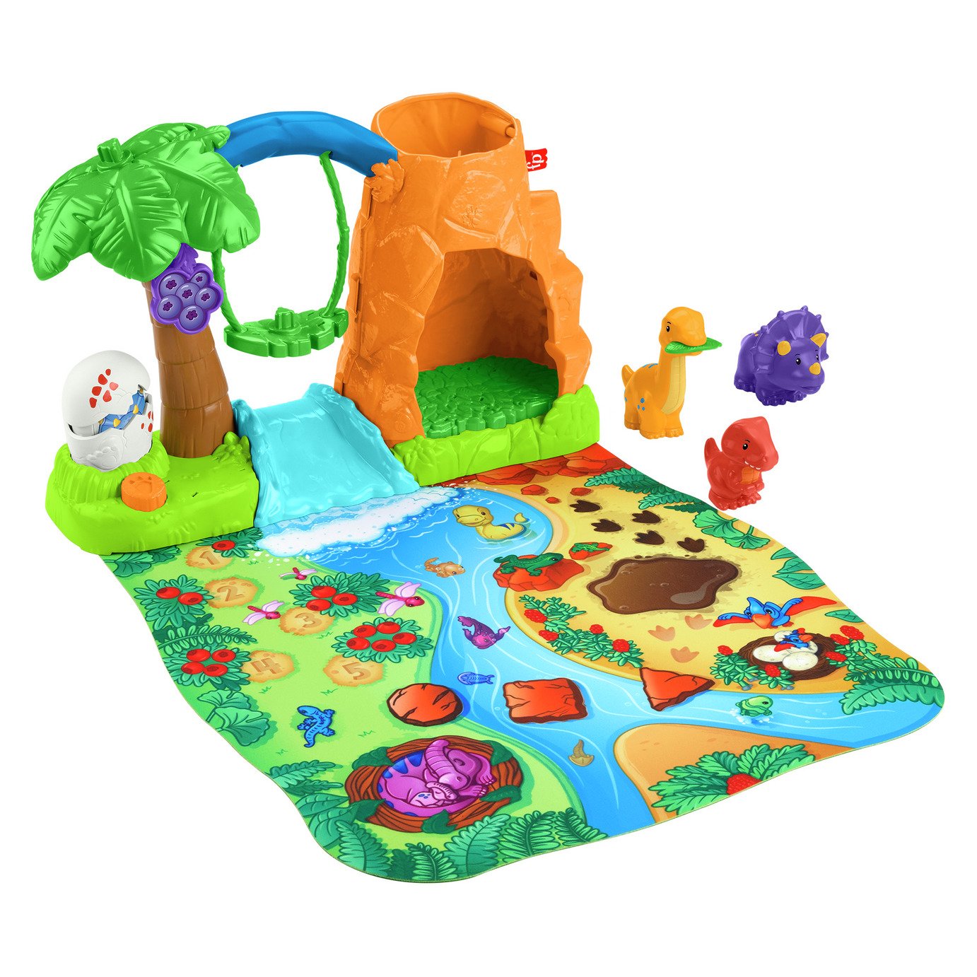 Little People Dinosaur Village & Play Mat Toddler Playset