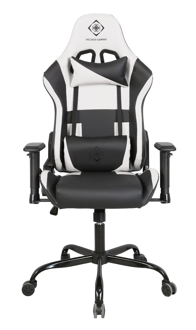 Deltaco DC210 Faux Leather Gaming Chair - Black and White