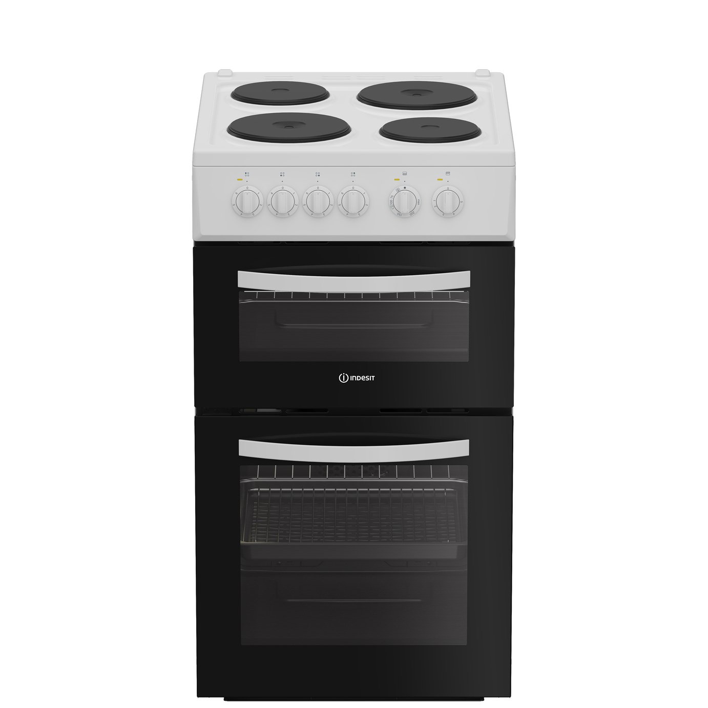 Indesit ITE5EMW 50cm Twin Cavity Electric Cooker - White