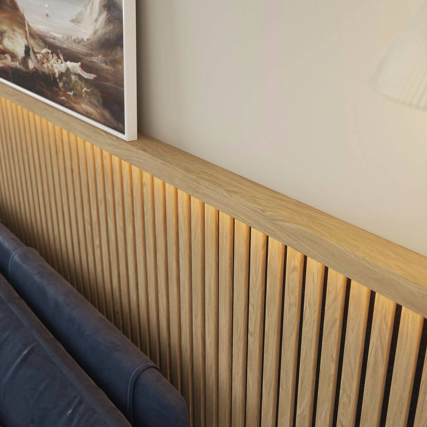 Kraus Natural Oak Wall Panel Top Cap - 1.8m