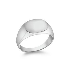 Men's Sterling Silver Personalised Oval Signet Ring