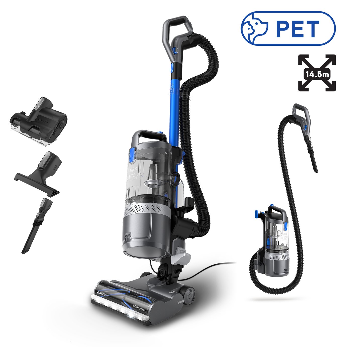 Vax LiftOut Reach Pet Corded Bagless Upright Vacuum Cleaner