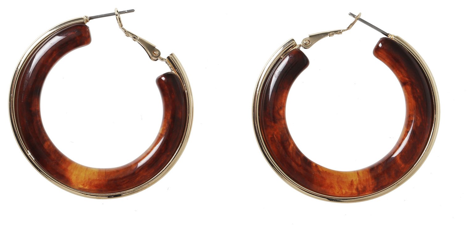 Liars & Lovers Amber Tortoiseshell Hoop Earrings