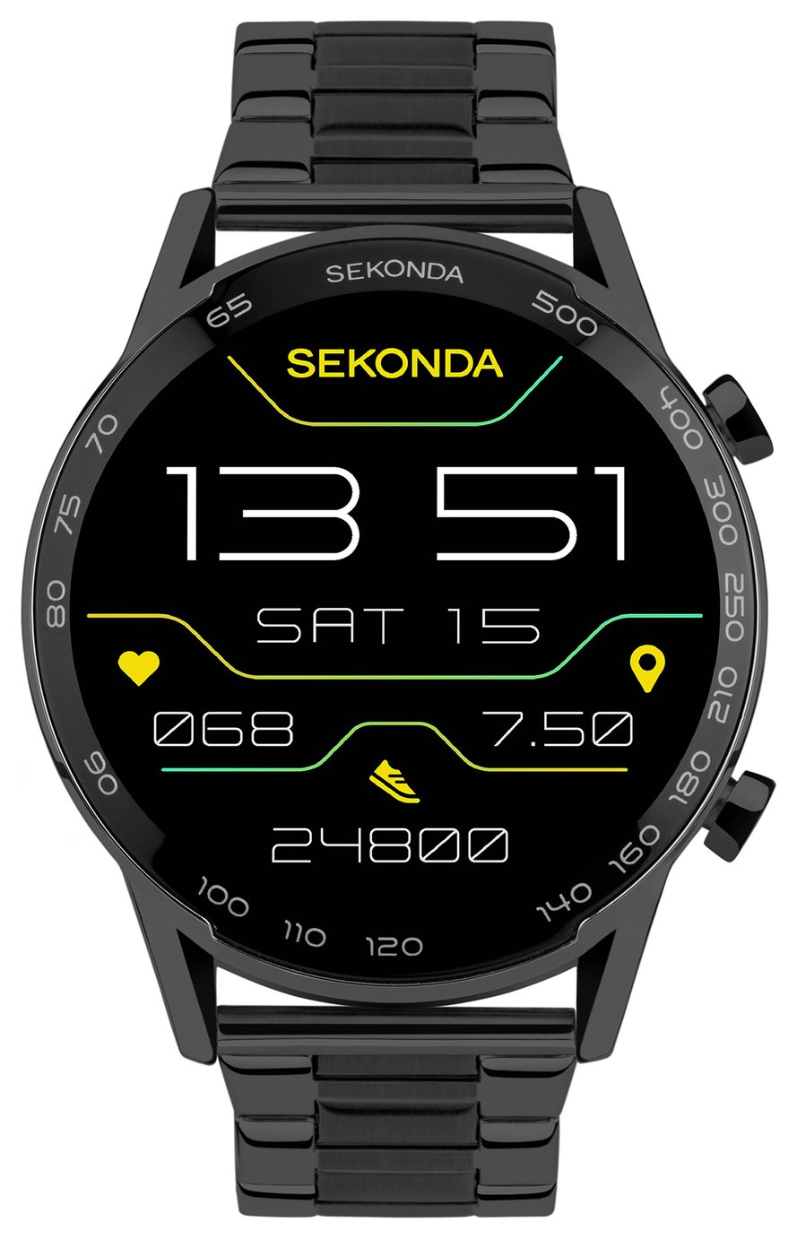  Sekonda Black Stainless Steel Bracelet Smart Watch