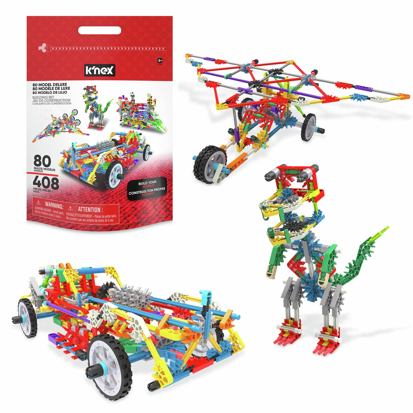 K'nex 408 Pieces 80 Model Deluxe Building Set