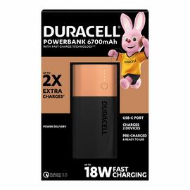 Duracell 6700 mAh Fast Charge Portable Power Bank