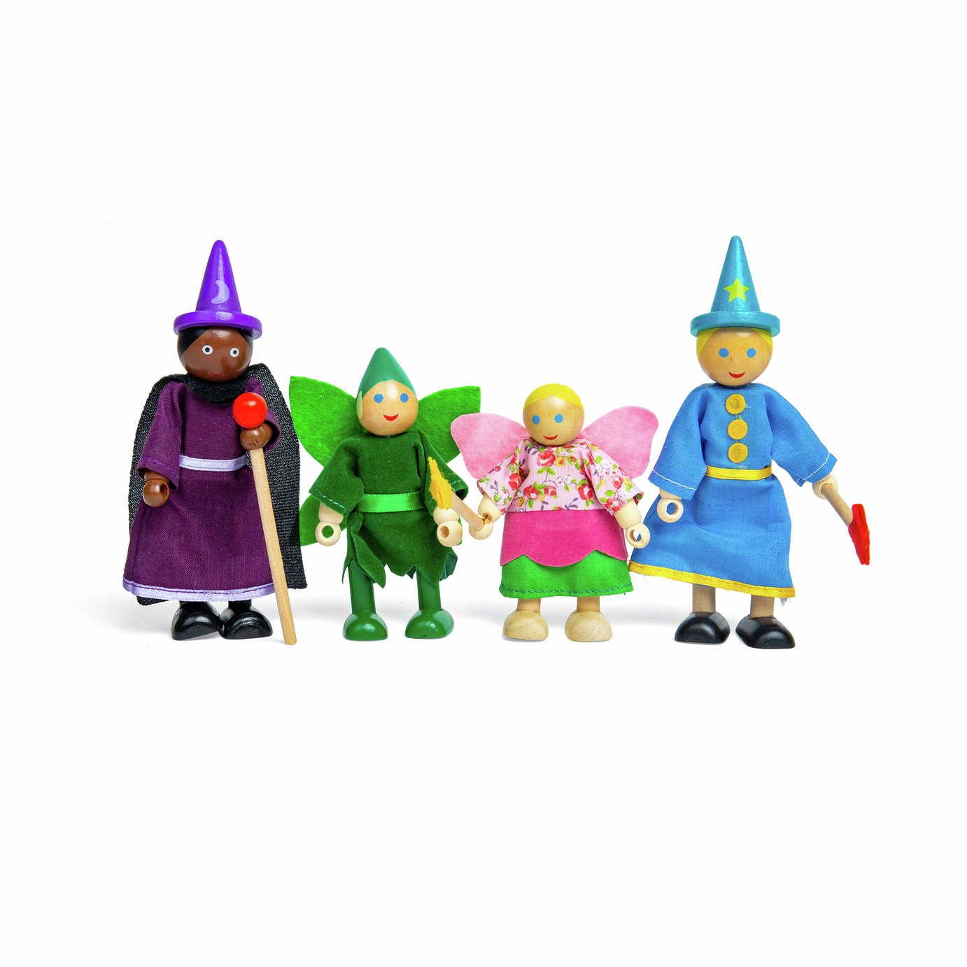 BIGJIGS Toys Wooden Fantasy Dolls Set